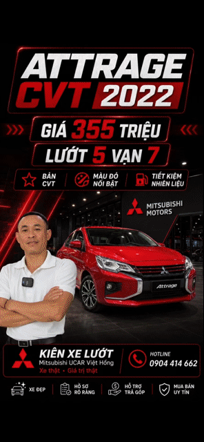 Mitsubishi Attrage 2022 Đỏ CVT. Mua bán Ô tô tại Quận Hoàng Mai Hà Nội được đăng bởi Kiên xe lướt hình 1