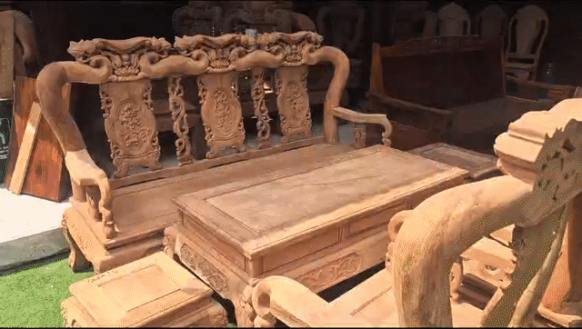Bộ bàn ghế gỗ tay 10. Mua bán Bàn ghế tại Quận 12 Tp Hồ Chí Minh được đăng bởi ĐỒ GỖ MỸ NGHỆ LÂM PHÁT hình 1