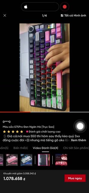 Bàn phím cơ AULA S75Pro Đen. Mua bán Phụ kiện (Màn hình, Chuột...) tại Quận Liên Chiểu Đà Nẵng được đăng bởi Hùng Vũ hình 1