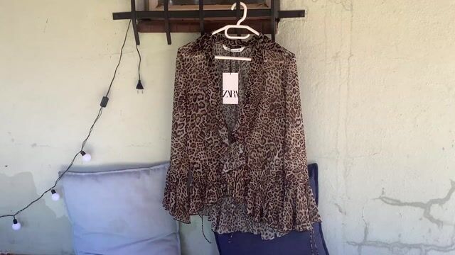 Zara -Leopard print blouse