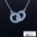 Silver 2 Entwined Circles Necklace 360 video