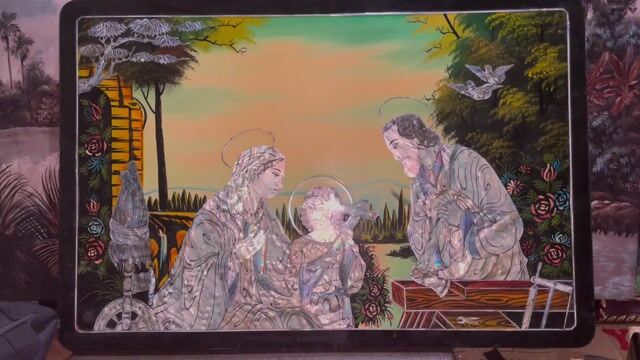 Tranh sơn mài Công Giáo 40x60cm phong cách xưa. Mua bán Đồ sưu tầm, đồ cổ tại Quận Bình Tân Tp Hồ Chí Minh được đăng bởi Mục đồng dưới phố hình 1