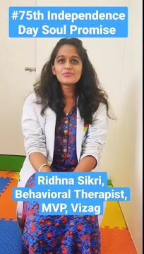 Pinnacle Blooms Network 75th Independence Day Promise by Ridhna Sikri, Behavioural Therapist of Pinnacle @ MVP, Vizag in English