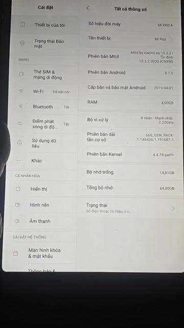 Xiaomi Mi Pad 4 4GB/64GB Đen Đã sử dụng. Mua bán Máy tính bảng tại Quận Bình Thạnh Tp Hồ Chí Minh được đăng bởi vinh trần hình 1