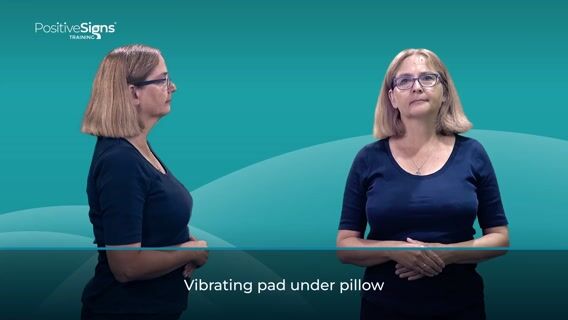 Vibrating pad under pillow