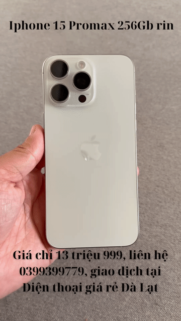 Apple iPhone 15 Pro Max Trắng rin ngon rẻ. Mua bán Điện thoại tại Thành phố Đà Lạt Lâm Đồng được đăng bởi Điện thoại giá rẻ Đà Lạt hình 1