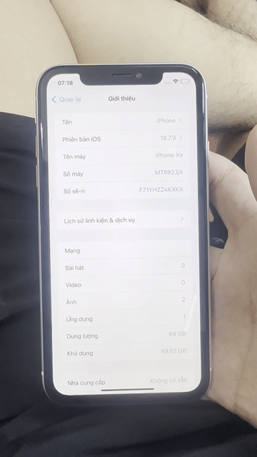 Apple iPhone Xr 64GB Trắng Đã sử dụng. Mua bán Điện thoại tại Quận Hà Đông Hà Nội được đăng bởi  Trần Minh hình 1