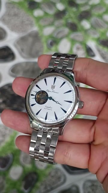 Olympia Star Open Heart Nam Thép Bạc 40mm. Mua bán Đồng hồ tại Thành phố Mỹ Tho Tiền Giang được đăng bởi Kiệt hình 1
