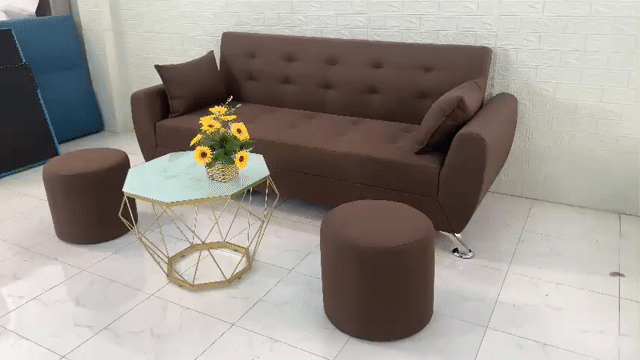 BỘ BÀN GHẾ SOFA BED BĂNG ĐA NĂNG TAY CONG MỚI. Mua bán Bàn ghế tại Huyện Nhà Bè Tp Hồ Chí Minh được đăng bởi Thế Giới Sofa HCM hình 1