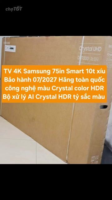 TV Samsung 75DU7000 75in Smart TV Bảo Hành 07/2027. Mua bán Tivi, Âm thanh tại Quận 8 Tp Hồ Chí Minh được đăng bởi Nguyen nguyen hình 2