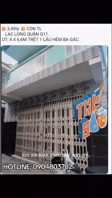 Mua bán Nhà ở Quận 11 Tp Hồ Chí Minh diện tích 33 m² giá 5,68 tỷ