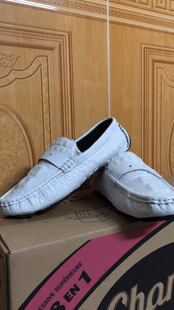 Giày lười nam da trắng size 41-41.5. Mua bán Giày dép tại Huyện An Dương Hải Phòng được đăng bởi Tu Tang Quang hình 1