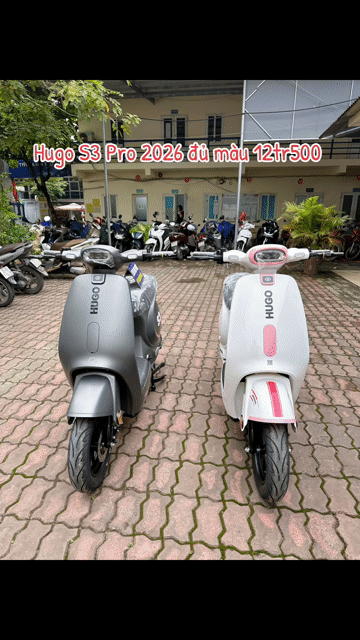 Xe điện VC HUGO S3 2026 Xám, Hồng, Đen. Mua bán Xe máy tại Quận Cầu Giấy Hà Nội được đăng bởi Xe điện Bình Phương hình 1