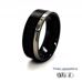 8mm Flat Black Brushed Zirconium Ring with Natural Offset Band 360 video three