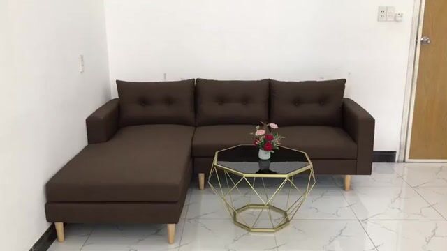 Bộ ghế sofa góc L màu nâu giá rẻ ở Đồng Nai. Mua bán Bàn ghế tại Huyện Nhơn Trạch Đồng Nai được đăng bởi Thế Giới Sofa Phước Nguyễn hình 1