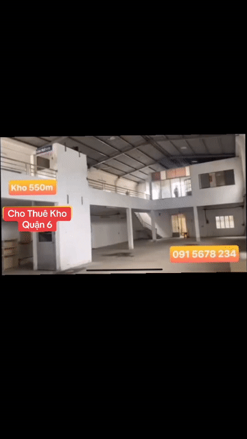 Cho thuê Văn phòng, Mặt bằng kinh doanh Quận 6 Tp Hồ Chí Minh diện tích 600 m² giá 40 triệu/tháng