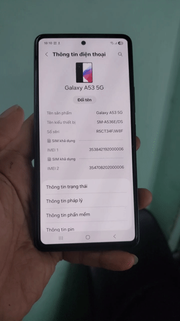 Samsung A53 5G 8GB/128GB Đen. Mua bán Điện thoại tại Quận 4 Tp Hồ Chí Minh được đăng bởi phạm Lâm hình 1