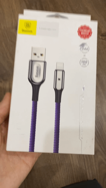 Cáp sạc Baseus iPhone 1m Tím Đỏ. Mua bán Phụ kiện (Màn hình, Chuột...) tại Quận Nam Từ Liêm Hà Nội được đăng bởi Minh Anh hình 1