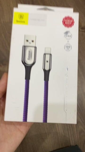 Cáp sạc Baseus iPhone 1m Tím Đỏ. Mua bán Phụ kiện (Màn hình, Chuột...) tại Quận Nam Từ Liêm Hà Nội được đăng bởi Minh Anh hình 1