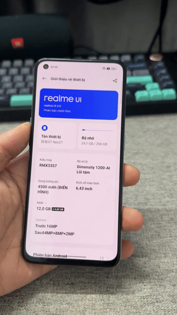 Realme GT Neo 2T 12GB/256GB Trắng zin. Mua bán Điện thoại tại Thành phố Thủ Đức Tp Hồ Chí Minh được đăng bởi Võ Nhân hình 1