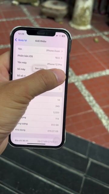 iPhone 12 Pro 512GB Pacific Blue bản hiếm pin 92%. Mua bán Điện thoại tại Quận Cái Răng Cần Thơ được đăng bởi Được hình 1