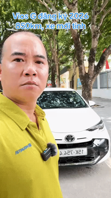Toyota Vios G đăng ký 2026 không 1 vết xước, 850km. Mua bán Ô tô tại Quận Hoàng Mai Hà Nội được đăng bởi Phạm quang đồng hình 1