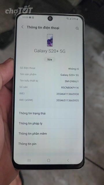 Samsung Galaxy S20+ 5G 128GB Đen 12GB. Mua bán Điện thoại tại Huyện Hóc Môn Tp Hồ Chí Minh được đăng bởi Lâm hình 1