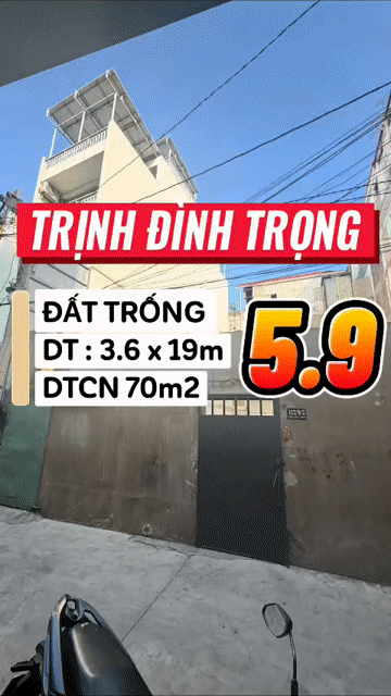 Mua bán Đất Quận Tân Phú Tp Hồ Chí Minh diện tích 70 m² giá 5,9 tỷ