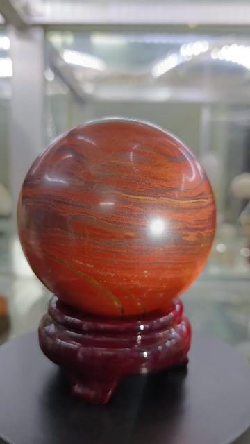 Quả cầu đá Jasper, đá phong thuỷ, Size 9,5-10cm. Mua bán Cây cảnh, đồ trang trí tại Quận Tân Phú Tp Hồ Chí Minh được đăng bởi Nguyển Thành Công hình 1