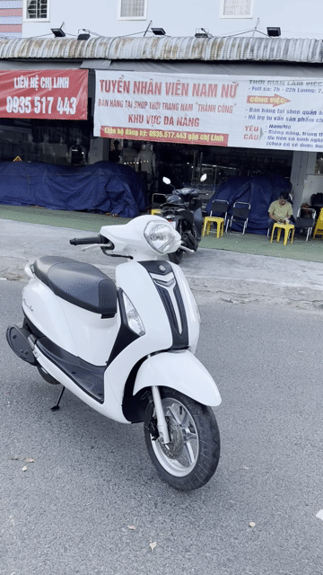 Yamaha Grande 2016 Trắng. Mua bán Xe máy tại Quận Liên Chiểu Đà Nẵng được đăng bởi Xe máy cũ đức nguyễn hình 1