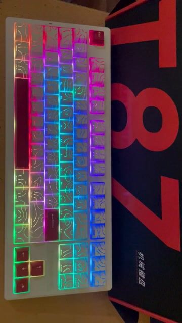 Bàn phím cơ TitanElite T87 Trắng Đỏ. Mua bán Phụ kiện (Màn hình, Chuột...) tại Quận Hoàng Mai Hà Nội được đăng bởi Tùng Lâm hình 1
