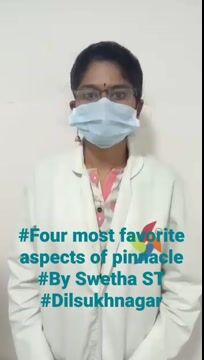 My 4 Most Favorite Aspects of Pinnacle by Mallekedi Swetha, Speech Therapist of Pinnacle @ Dilsukhnagar in Telugu