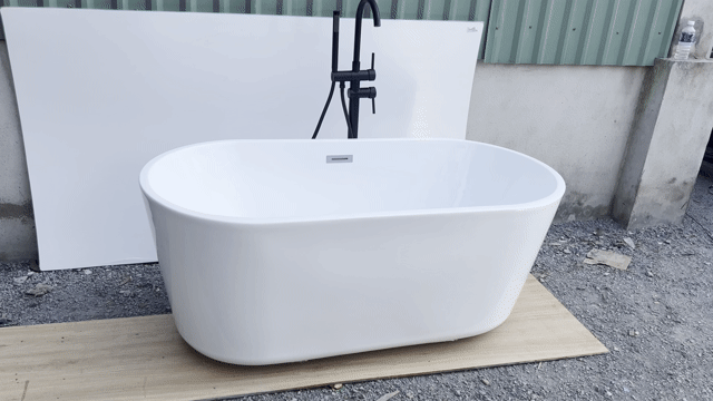 Bồn Tắm Oval Cạnh Thẳng 1m5-1m6-1m7. Mua bán Thiết bị vệ sinh, nhà tắm tại Huyện Hóc Môn Tp Hồ Chí Minh được đăng bởi Xưởng Bồn Tắm Minh Châu hình 1