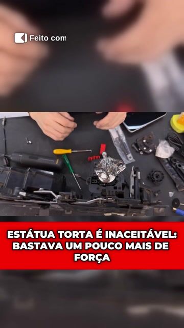 Estátua torta é inaceitável: bastava um pouco mais de força #viral #foryou