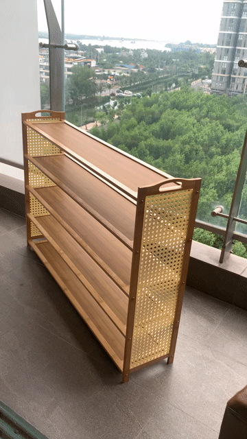 Kệ Gỗ Tre Nứa 5 Tầng Vàng Nhạt. Mua bán Tủ, kệ gia đình tại Thành phố Thủ Đức Tp Hồ Chí Minh được đăng bởi minh hình 1