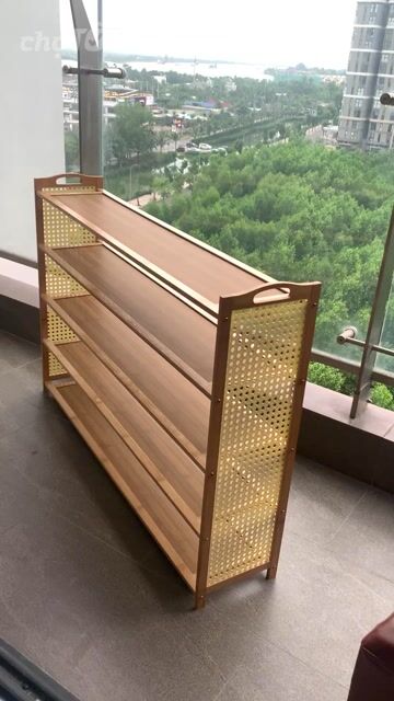 Kệ Gỗ Tre Nứa 5 Tầng Vàng Nhạt. Mua bán Tủ, kệ gia đình tại Thành phố Thủ Đức Tp Hồ Chí Minh được đăng bởi minh hình 1