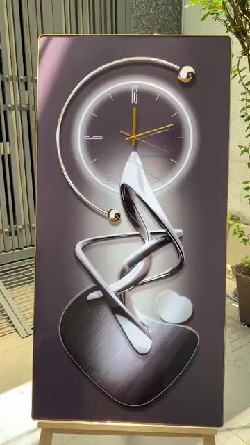 Tranh đồng hồ tráng gương 60x120cm. Mua bán Đồ sưu tầm, đồ cổ tại Quận Tân Phú Tp Hồ Chí Minh được đăng bởi BIN DECOR hình 1