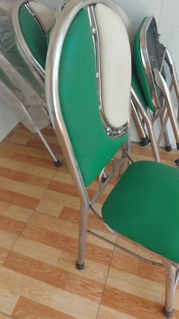 Ghế gấp Inox nệm Xanh lá. Mua bán Bàn ghế tại Huyện Long Hồ Vĩnh Long được đăng bởi Sơn Hiền hình 1