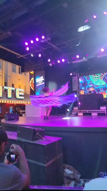 Covered stage dancer