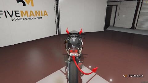 FIVEM Peptos H2 | Custom Devil Sport Bike [Unbadged] Add-On | Devil Horns & Tail | Custom Decals | Mounted Weapon Prop | Optimized | Fivem Ready | High Quality — video preview