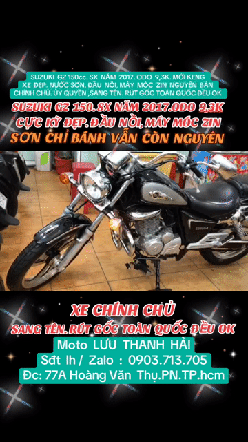 SUZUKI GZ 150.SX 2017. ODO 9,3K. XE ĐẸP. ZIN 100%. Mua bán Xe máy tại Quận Phú Nhuận Tp Hồ Chí Minh được đăng bởi MOTO LUU THANH HAI  77A hình 1