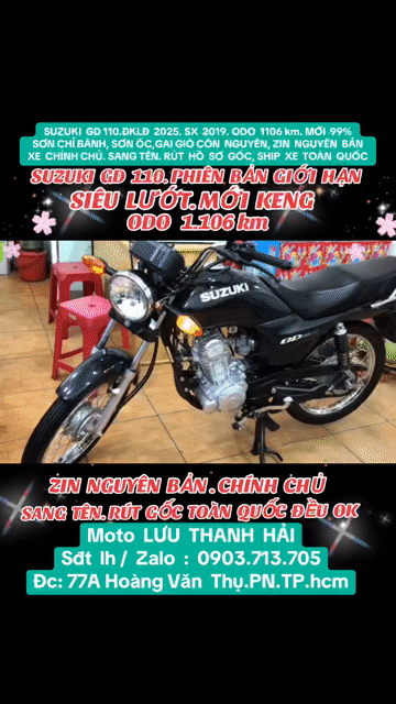 SUZUKI GD 110. ĐKLĐ 2025. SX 2019. ODO 1K. MỚI 99%. Mua bán Xe máy tại Quận Phú Nhuận Tp Hồ Chí Minh được đăng bởi MOTO LUU THANH HAI  77A hình 1