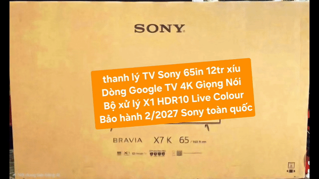 TV 4K Sony 65X75K 65in 4K Google TV Bảohành 2/2027. Mua bán Tivi, Âm thanh tại Quận 8 Tp Hồ Chí Minh được đăng bởi Nguyen nguyen hình 1