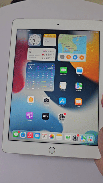 Apple iPad Air 2 9.7" 32GB bản 4G+Wifi Pin new 100. Mua bán Máy tính bảng tại Quận Cầu Giấy Hà Nội được đăng bởi Công Hậu Mobile  hình 1