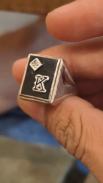 Nhẫn Bạc Sterling Onyx Chữ K Xoàn ny18.5-19 nhẩn. Mua bán Phụ kiện thời trang khác tại Quận 10 Tp Hồ Chí Minh được đăng bởi lê mạnh tuân hình 1