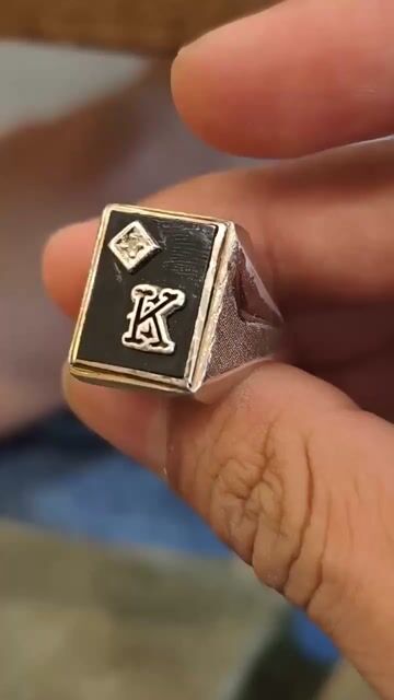 Nhẫn Bạc Sterling Onyx Chữ K Xoàn ny18.5-19 nhẩn. Mua bán Phụ kiện thời trang khác tại Quận 10 Tp Hồ Chí Minh được đăng bởi lê mạnh tuân hình 1