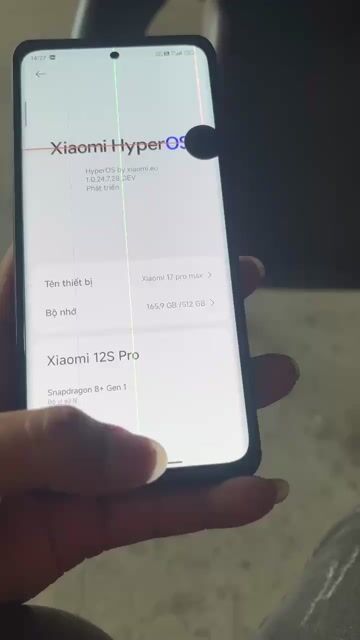 Xiaomi 12S Pro 512GB Xám Màn sọc đốm. Mua bán Điện thoại tại Quận Bình Tân Tp Hồ Chí Minh được đăng bởi minh long  hình 1