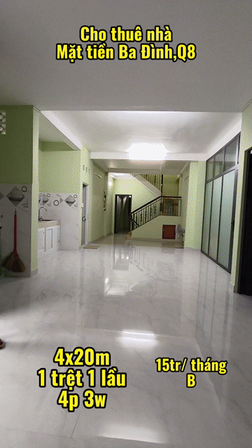 Cho thuê Nhà ở Quận 8 Tp Hồ Chí Minh diện tích 40 m² giá 15 triệu/tháng