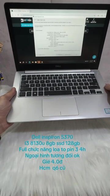 Dell Inspiron 5370 i3 8130u 8GB/128GB. Mua bán Laptop tại Quận 6 Tp Hồ Chí Minh được đăng bởi Máy Tính Bảo Ngọc hình 1