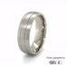 7mm 2 Lines Brushed Court Titanium Ring 360 Video two